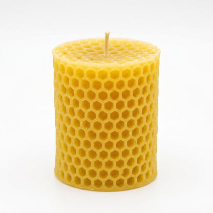Honeycomb Cylinder Beeswax Candle