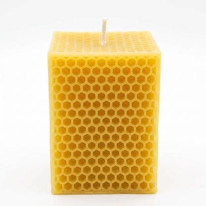 Honeycomb Beeswax Square Pillar Candle