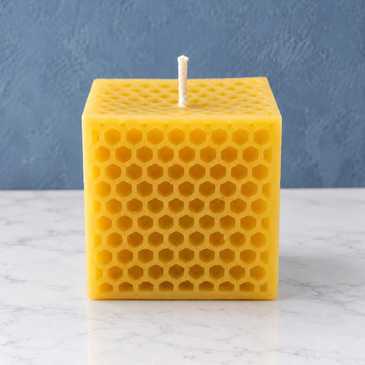 Honeycomb Beeswax Cube Candle