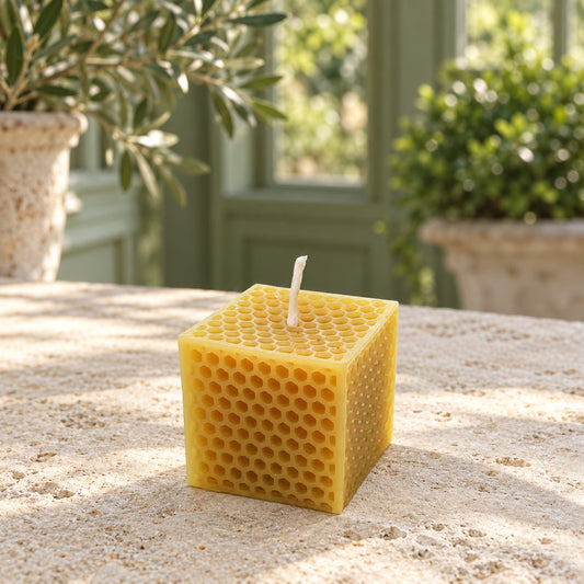 Honeycomb Beeswax Cube Candle