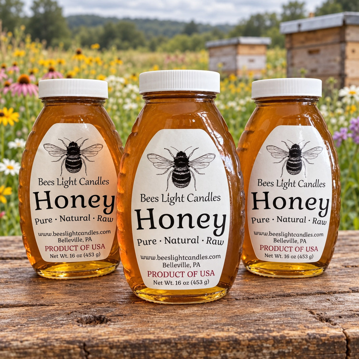 Raw Natural Honey North Eastern USA Local Pure Golden Fresh