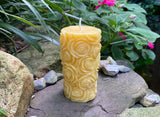 Rose Pillar Candle - Bees Light Candles