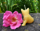 Cat & Rose Beeswax Candle - Bees Light Candles
