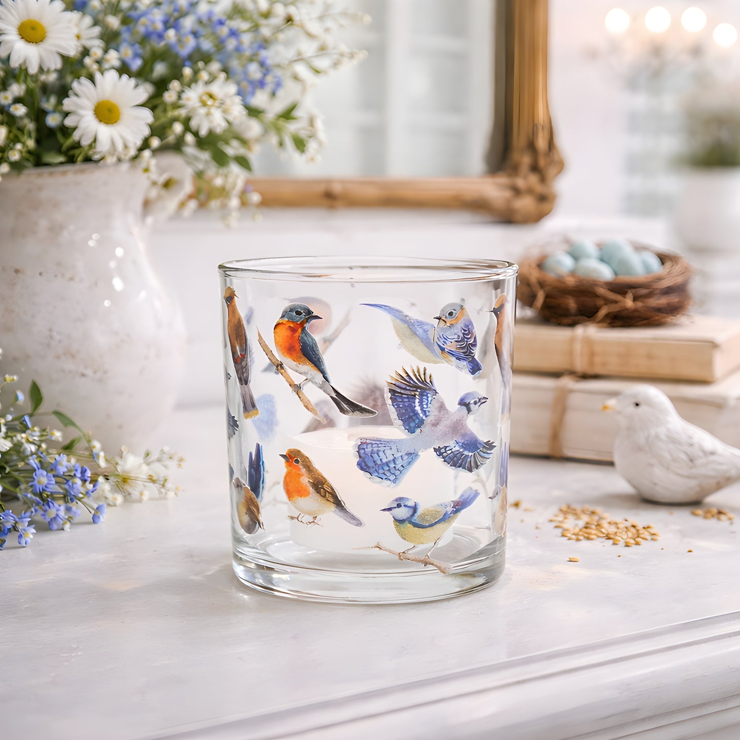 Votive Candle Holder Glass Lantern, Multiple Design Options