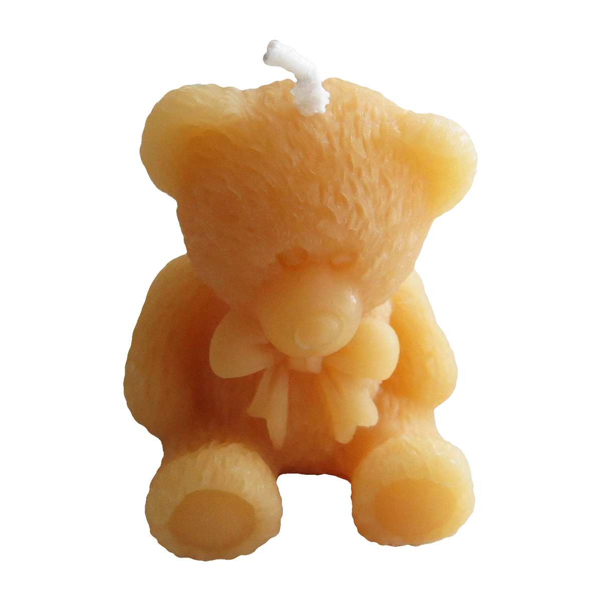 Little Bear Beeswax Candle on a white background