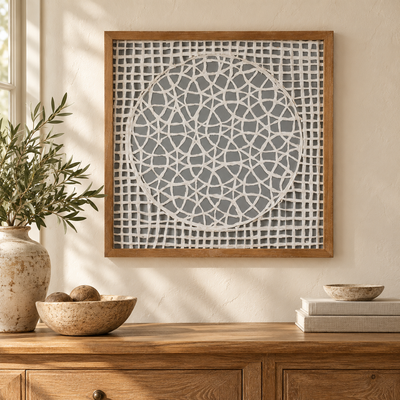 Framed Paper Mache Wall Art (Set of 2)