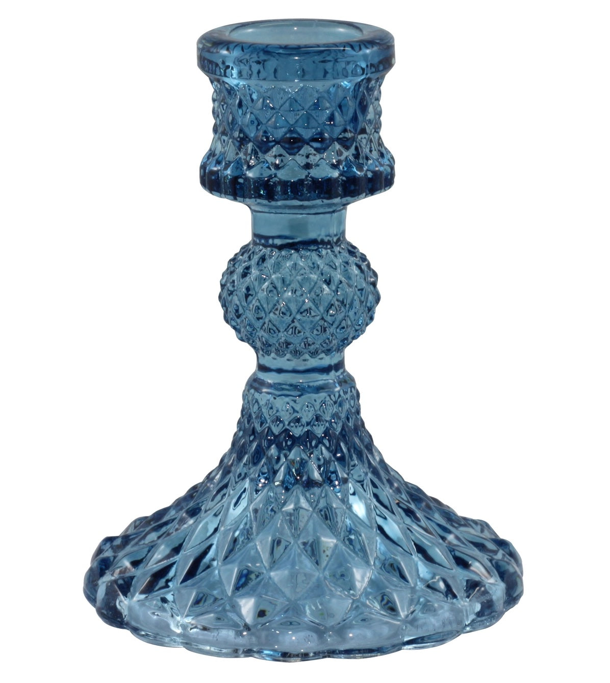 Colored Glass Taper Holder | True Blue