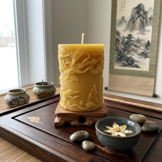 Mystic Asian Style Beeswax Candle Set
