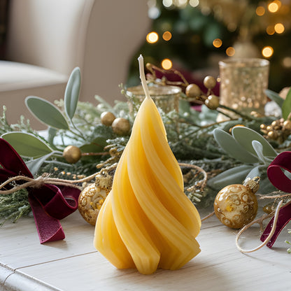 Modern Tree Beeswax Candle