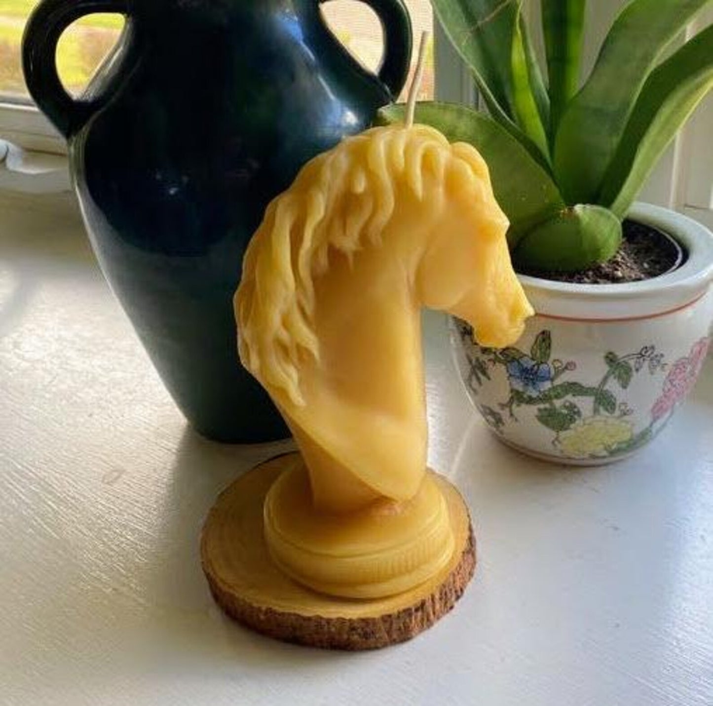 Chess Knight Beeswax Candle