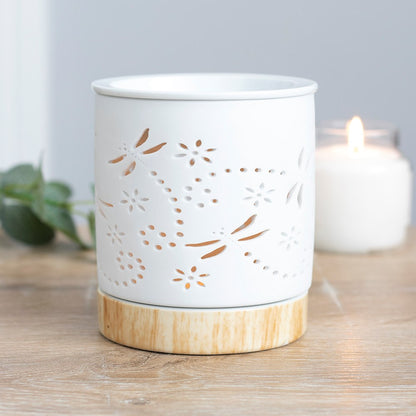 Dragonfly Matte Ceramic Oil Burner and Wax Warmer