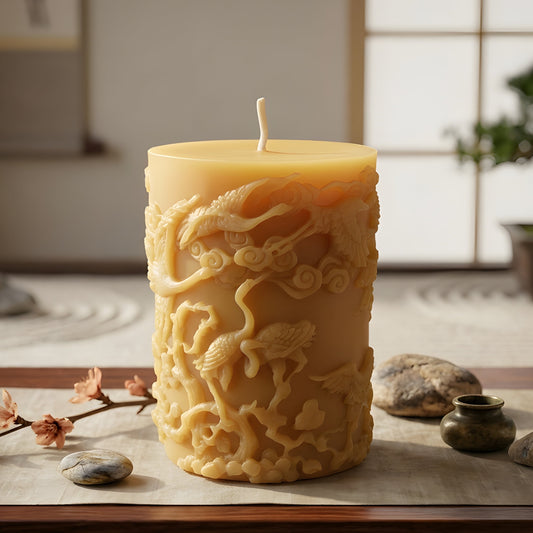 Wind + Crane Beeswax Pillar