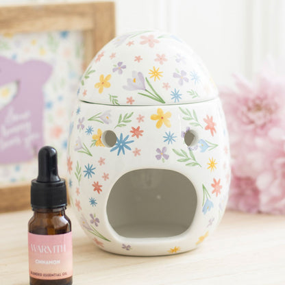 Spring Floral Print Easter Egg Oil Burner and Wax Warmer