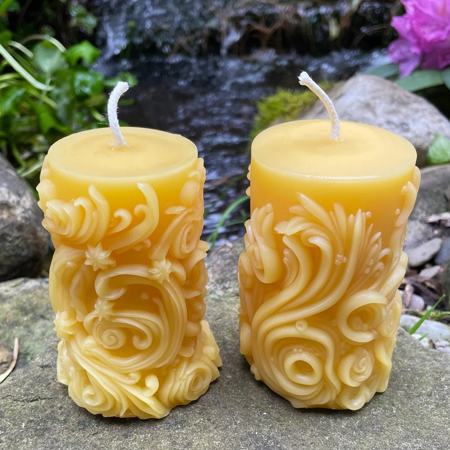 Galactic Pillar Beeswax Candle Set