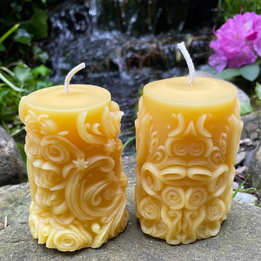 Galactic Pillar Beeswax Candle Set