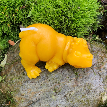 Hippopotamus Beeswax Candle | Hippo Candles | Yellow All Natural Beeswax | Handmade USA | African | Africa | Zoo | Gift | Funny Joke Candle - Bees Light Candles