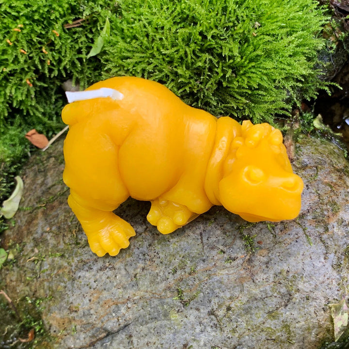 Hippopotamus Beeswax Candle | Hippo Candles | Yellow All Natural Beeswax | Handmade USA | African | Africa | Zoo | Gift | Funny Joke Candle - Bees Light Candles