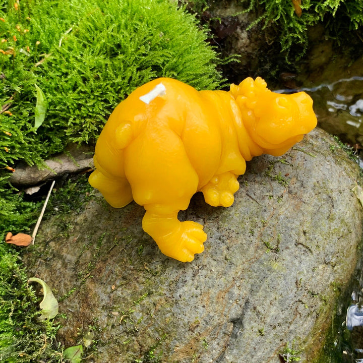 Hippopotamus Beeswax Candle | Hippo Candles | Yellow All Natural Beeswax | Handmade USA | African | Africa | Zoo | Gift | Funny Joke Candle - Bees Light Candles