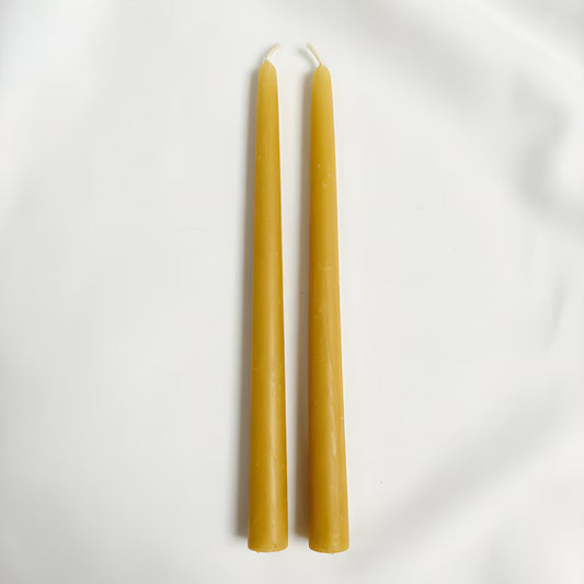 Sunlit Beeswax Tapers 9 Inch Candles