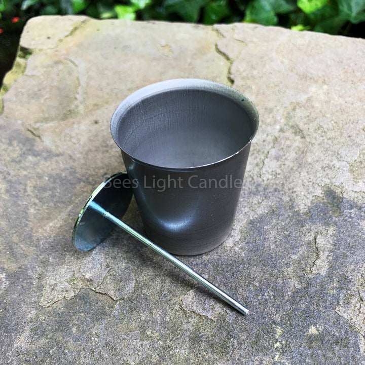 Votive Metal Mold with Wick Pin for Easy Wicking