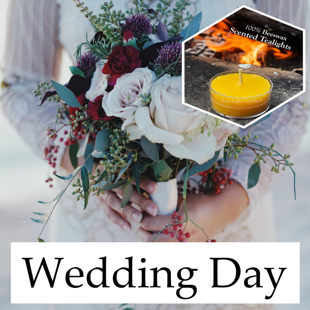 Wedding Day Scented Beeswax Tealight Candles