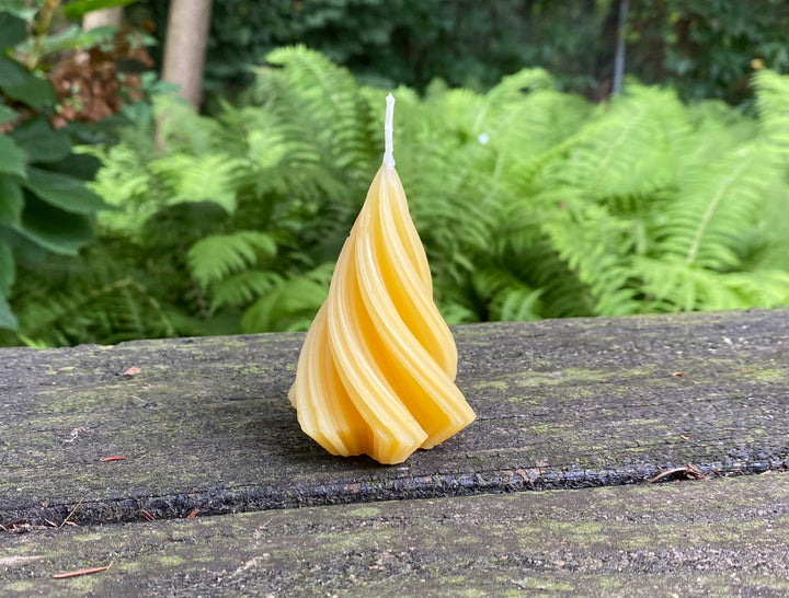 Twisted Cone or Modern Tree Beeswax Candle