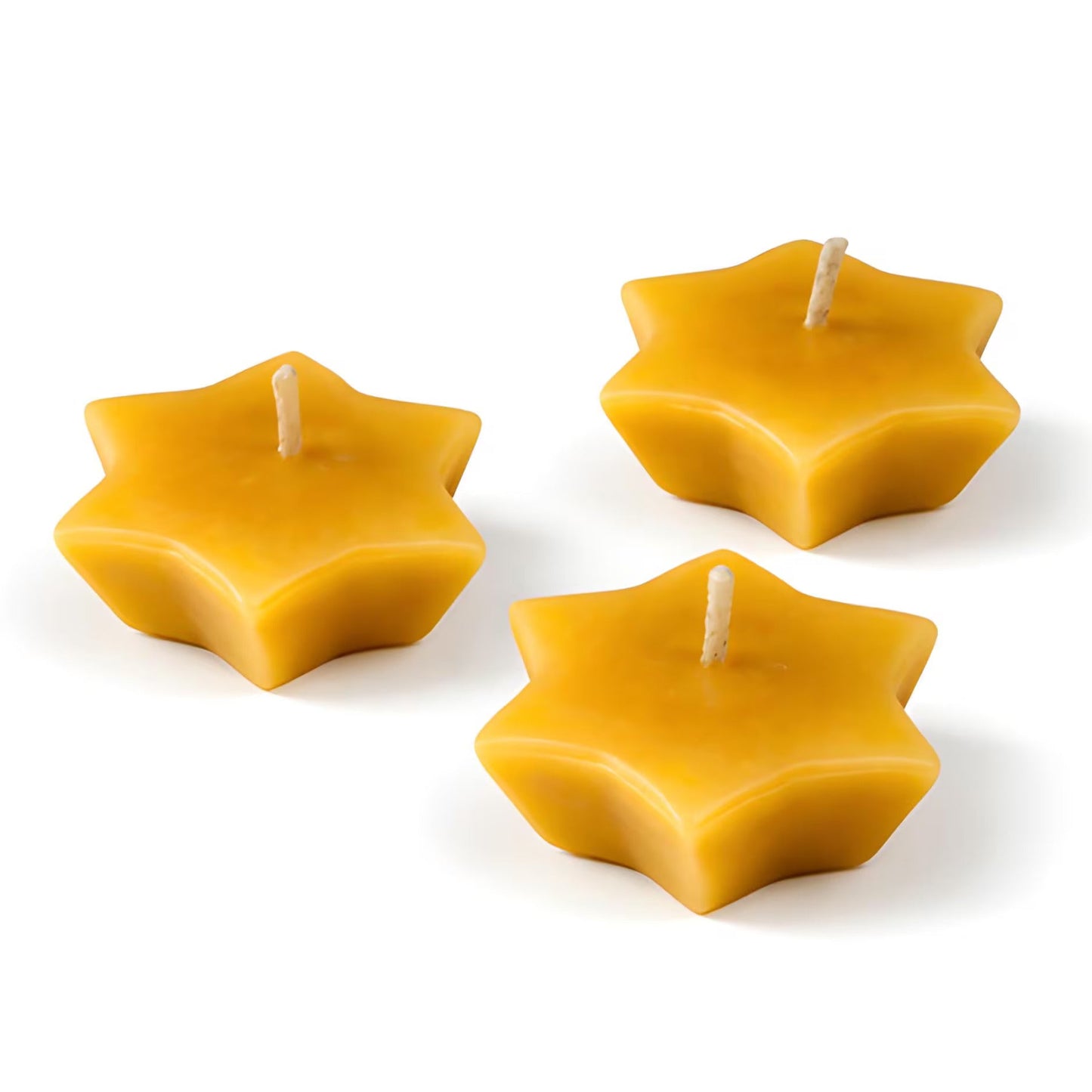 Floating Six Pointed Star Beeswax Candle