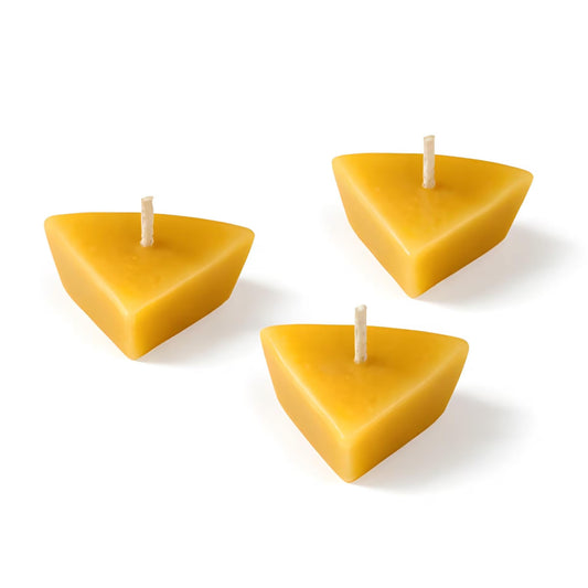 Floating Triangle Beeswax Candle