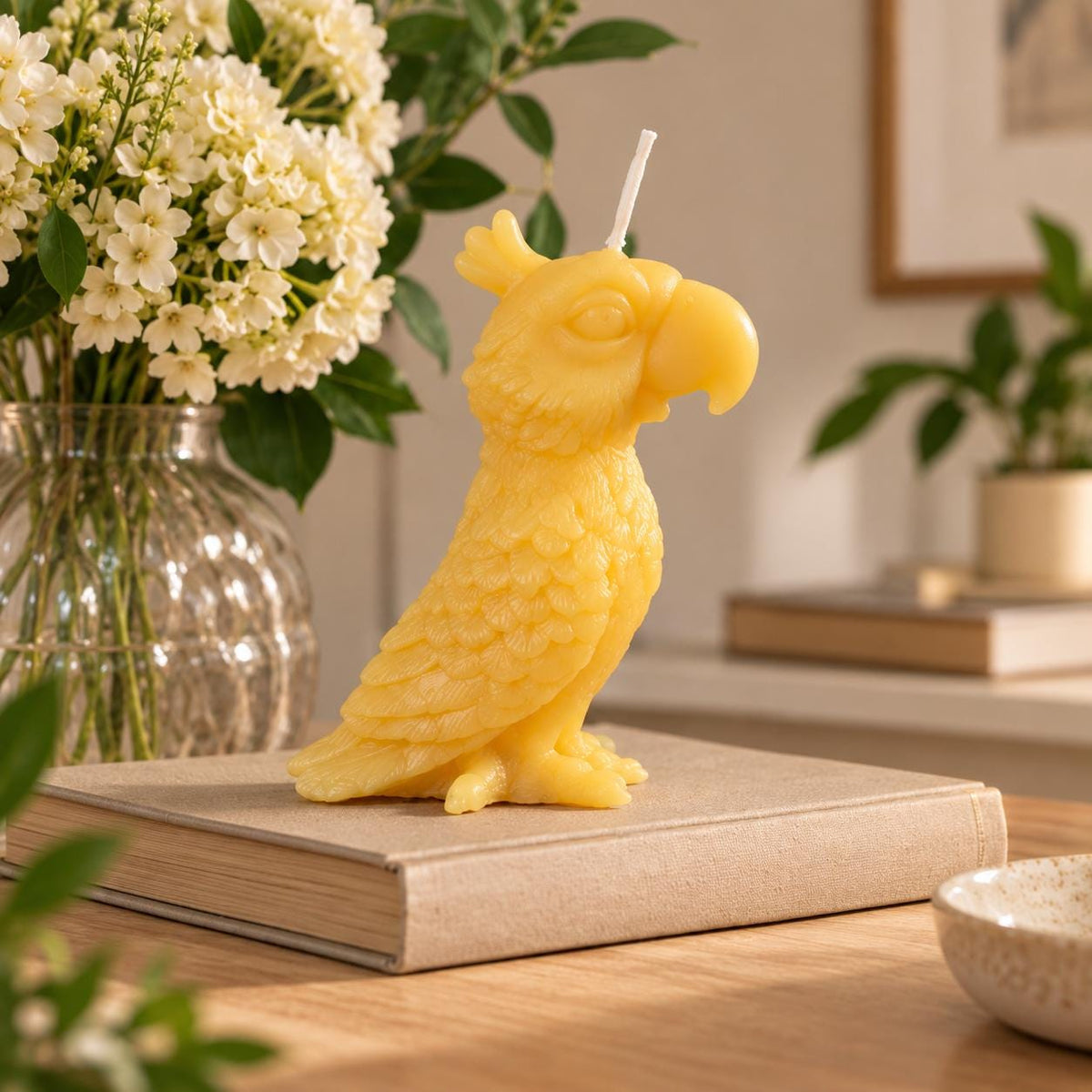 Parrot beeswax candle handcrafted by Bees Light Candles — product photo 4