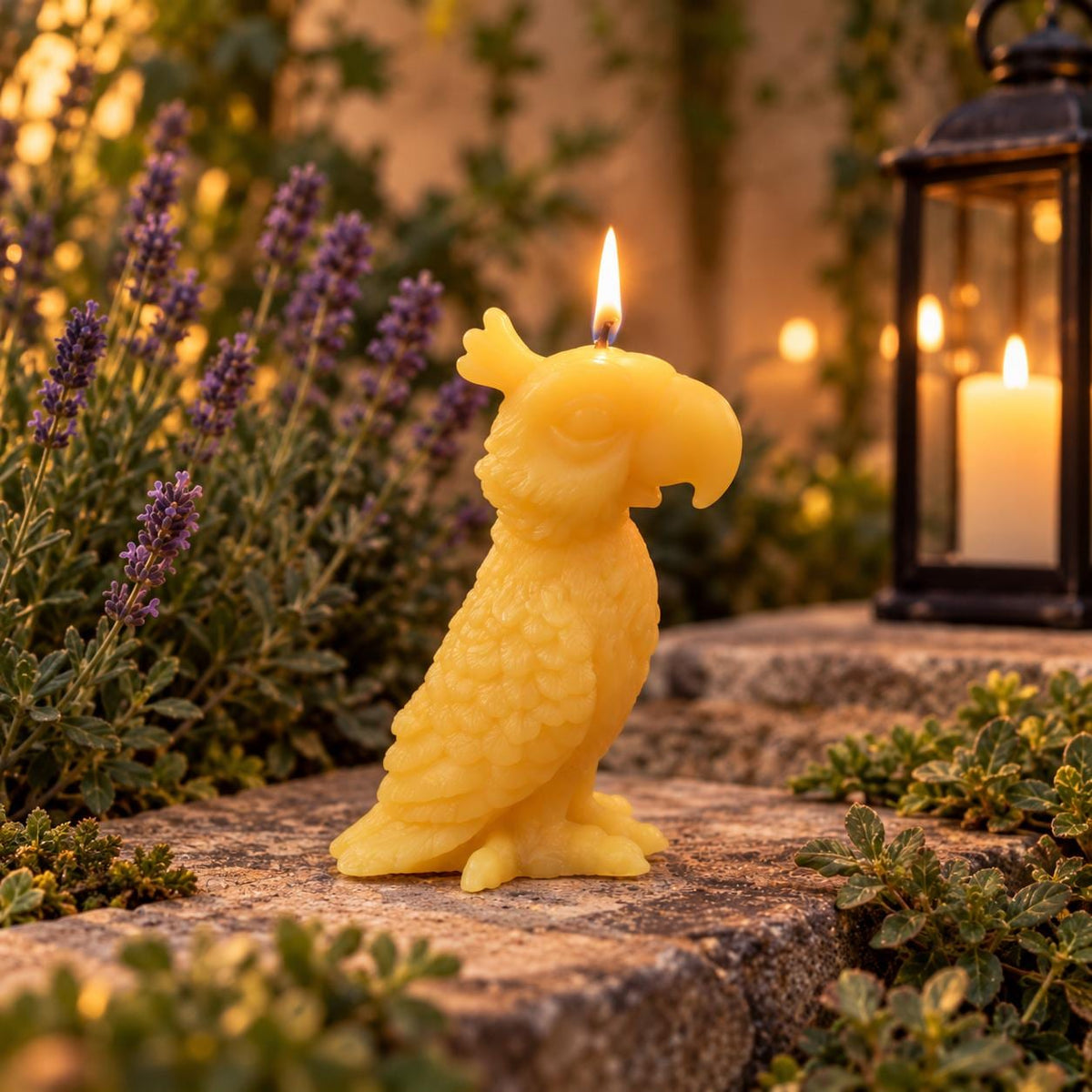 Parrot beeswax candle handcrafted by Bees Light Candles — product photo 3