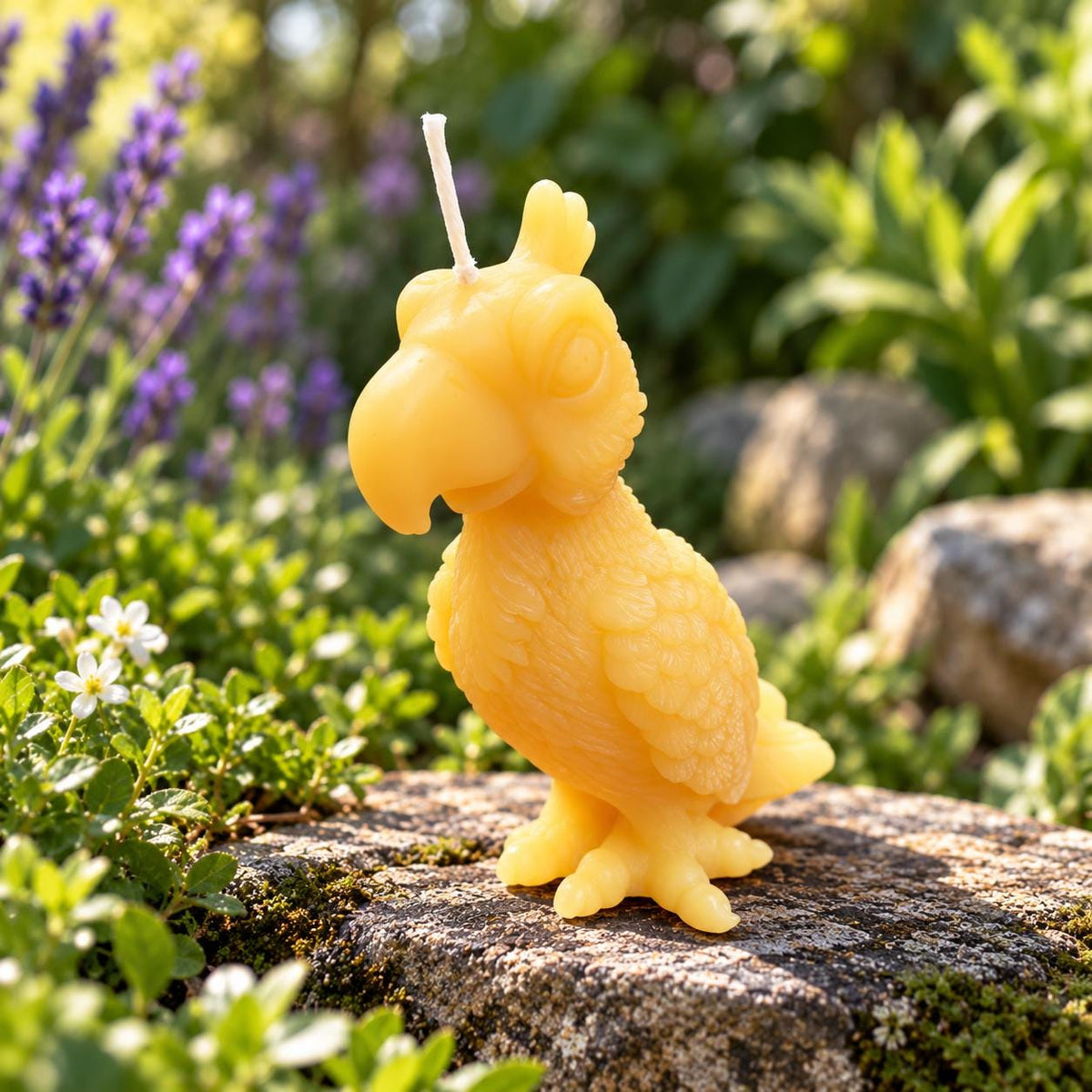 Parrot beeswax candle handcrafted by Bees Light Candles — product photo 2