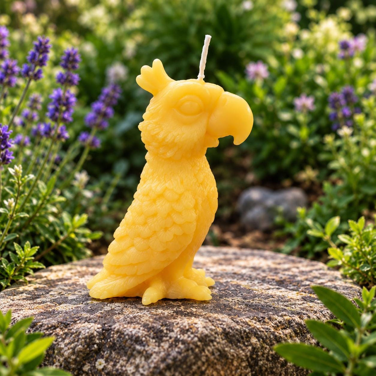 Parrot beeswax candle handcrafted by Bees Light Candles — product photo 1