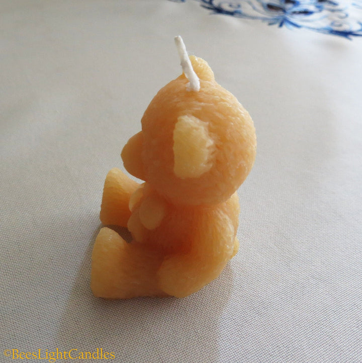 Little Bear Beeswax Candle | 100% Natural | Handmade in the USA | Cute Teddy Bear | Gift | Birthday | Girlfriend | Wife | Anniversary | Love - Bees Light Candles