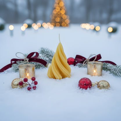 Modern Tree Beeswax Candle