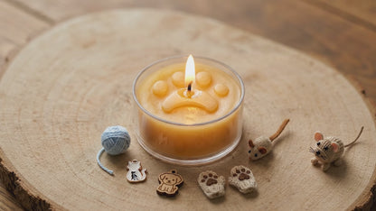 Animal Paw Beeswax Tealight Candles