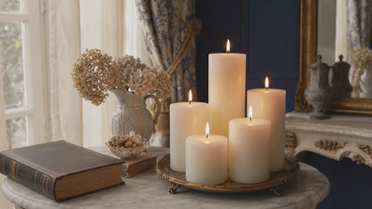 3 Inch White Beeswax Pillar Candles