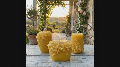 Vine Blossom Beeswax Candle Set
