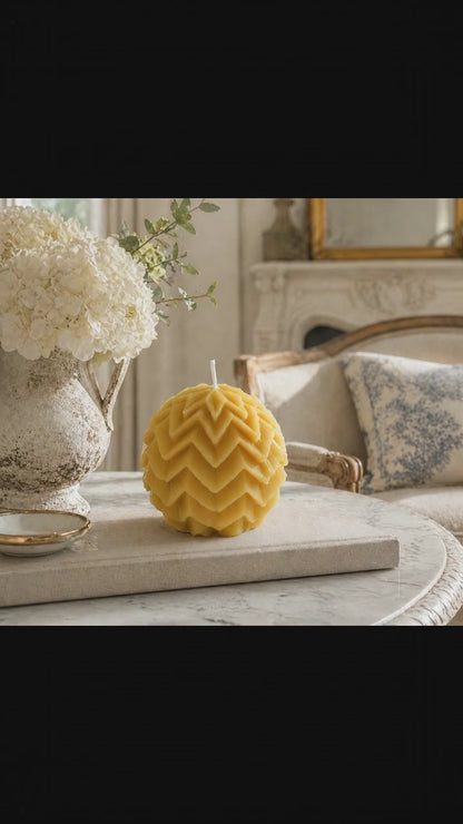 Fairy Ball Beeswax Candle