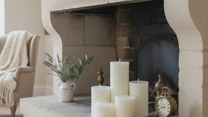 3 Inch White Beeswax Pillar Candles