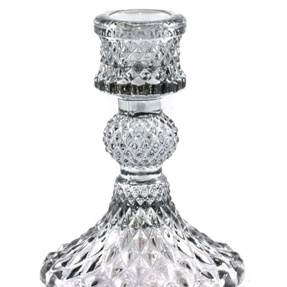 Colored Glass Taper Holder | Smoke