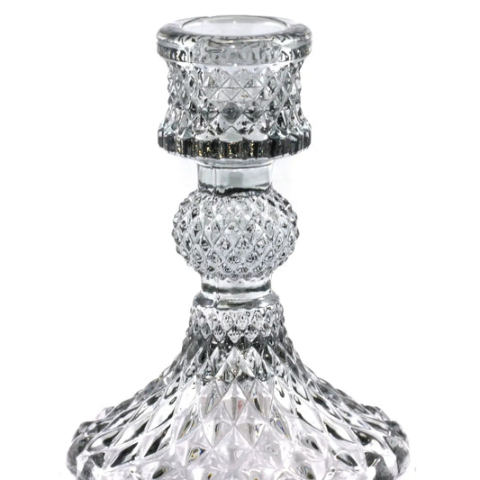 Colored Glass Taper Holder | Smoke