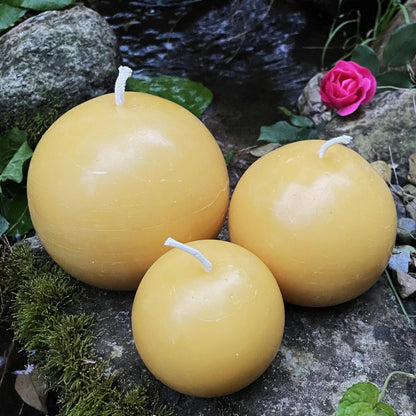 Giant Smooth Sphere Beeswax Candles