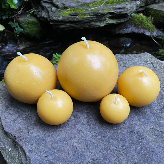 Giant Sphere Beeswax Candles