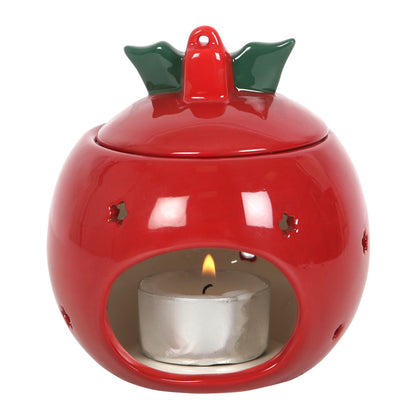 Red Christmas Ornament Bauble Oil Burner