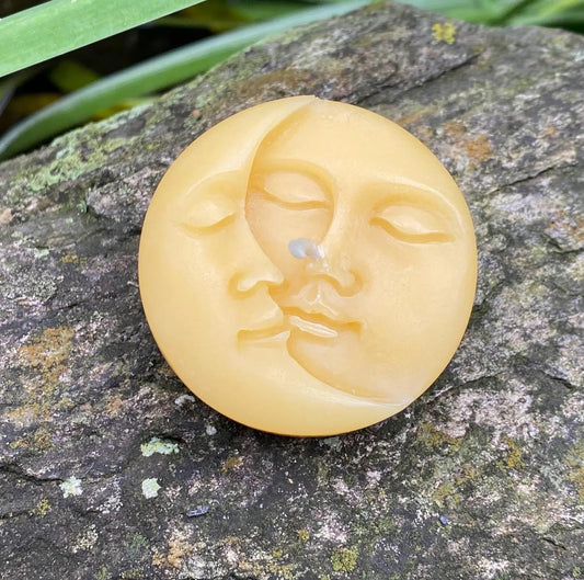 Sun + Moon Beeswax Candle