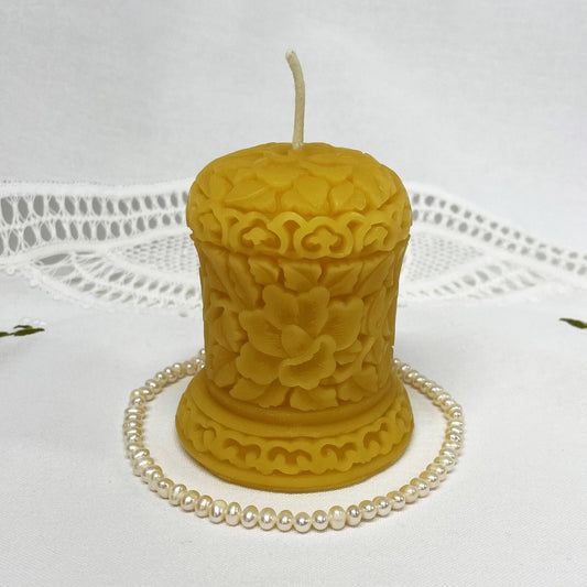 Victorian Bell Beeswax Pillar Candle