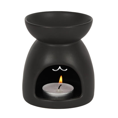Gothic Black Cat Cut Out Oil Burner and Wax Warmer