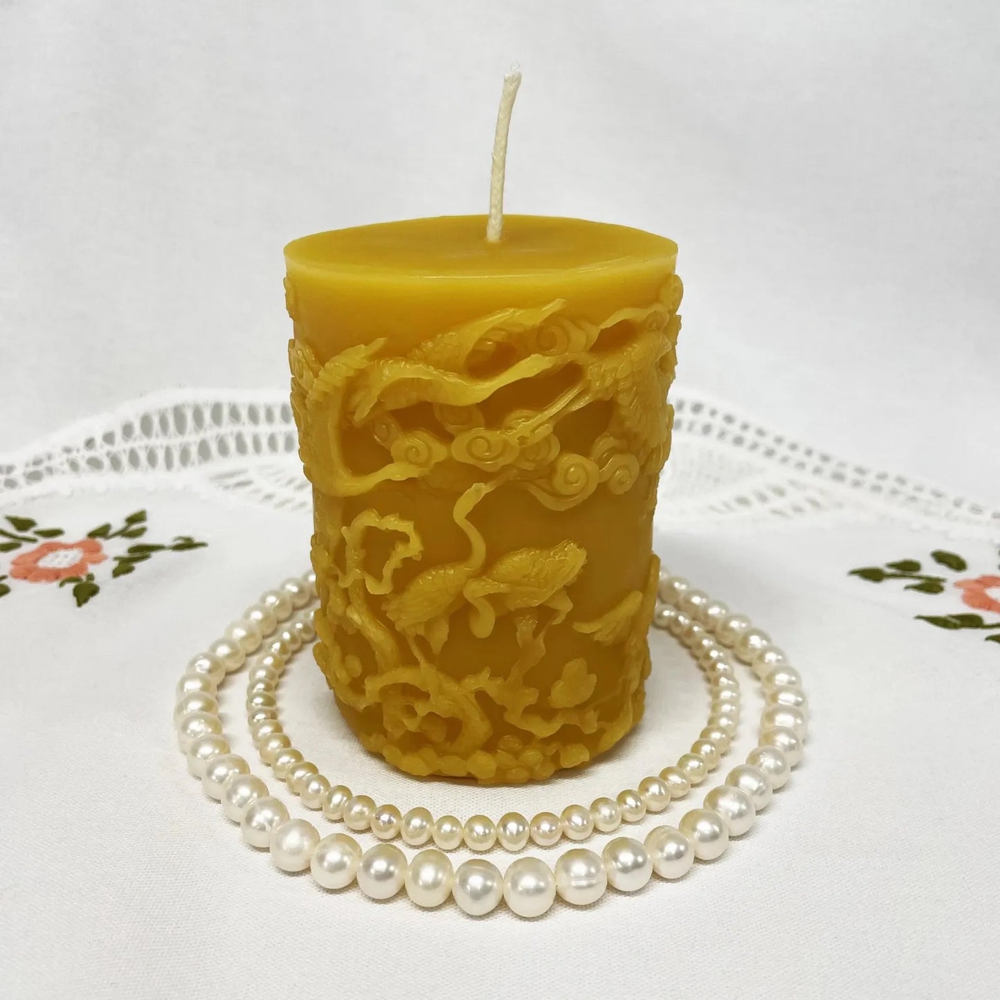 Wind + Crane Beeswax Pillar