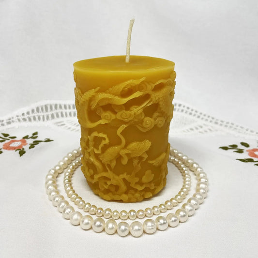 Wind + Crane Beeswax Pillar