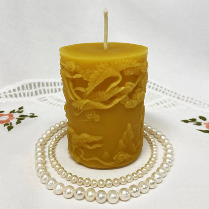 Wind + Crane Beeswax Pillar